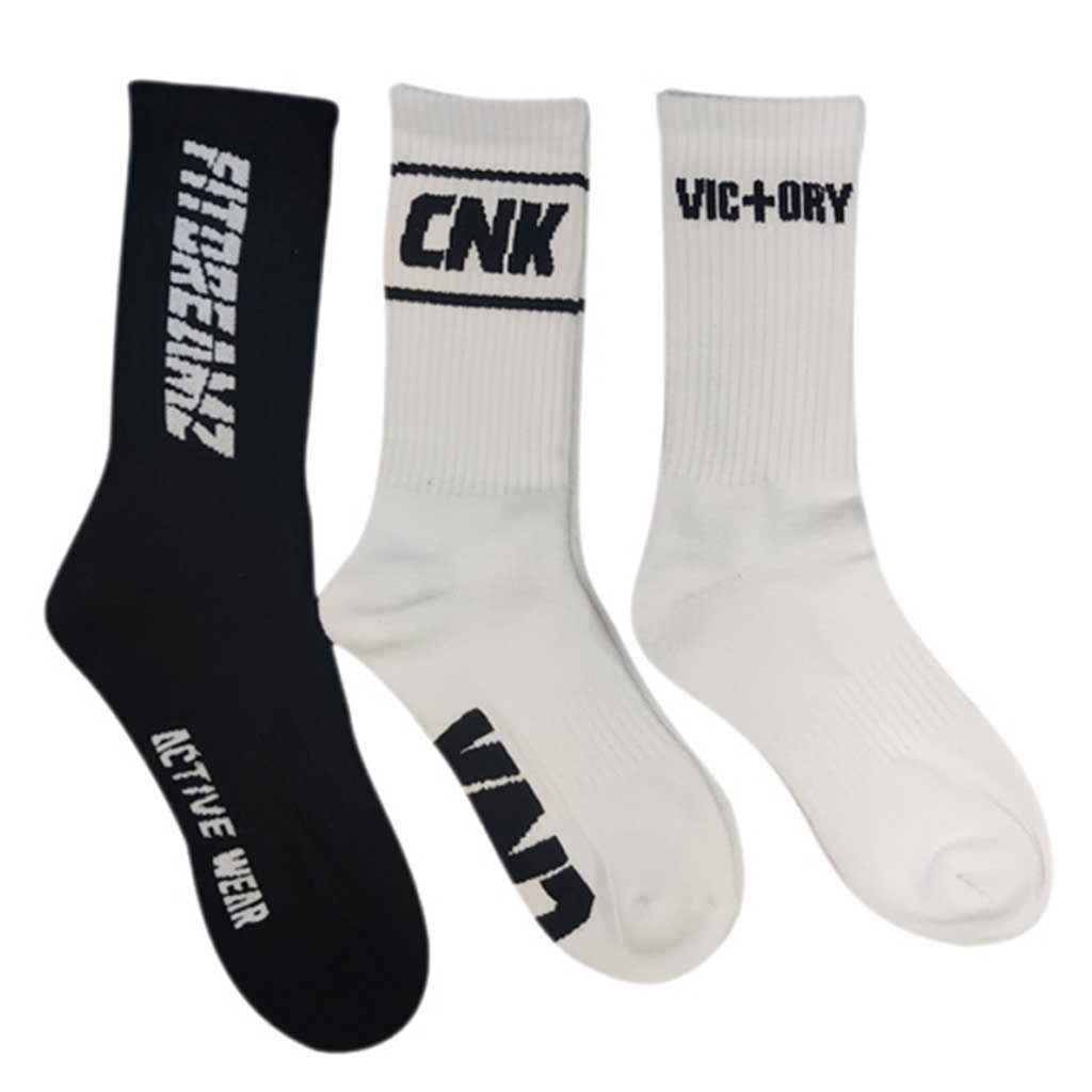 Letter knitted socks