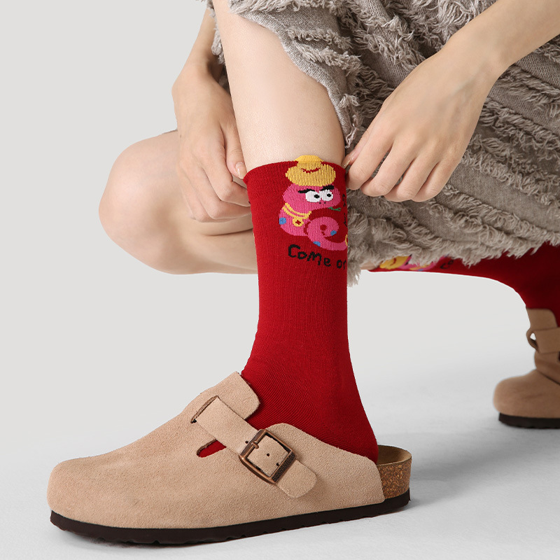 3 Paris Red cotton socks as a New Year gift for the Year of the Snake - Image 3