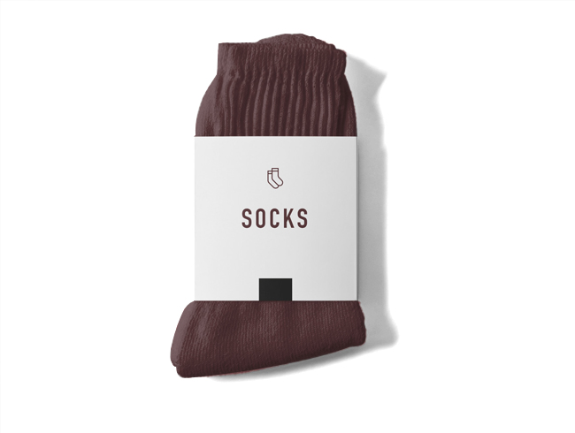 White sock packaging