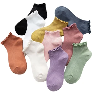 Summer black fungus edge women socks