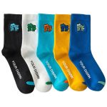 Custom Terry Cotton Letter Embroidery Street Sports Socks