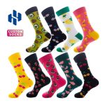 Fashion Cute Cotton Happy Crew Dress Fun Socks For Women