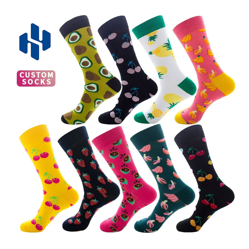 Fashion Cute Cotton Happy Crew Dress Fun Socks For Women