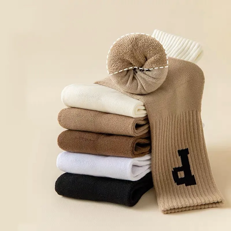 Warm knit Letters Crew Thickened Sports Women's Socks - Image 2