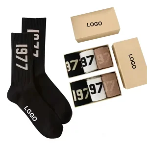 Custom Logo Luxury Sports Socks Unisex Cotton Socks With Logo