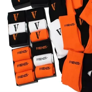 Wholesale Knitted Letter Crew Funny Sports Terry Socks Men