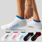 Men's White Short Double Rib Breathable Running Socks