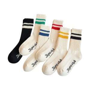 Men Stripe Cotton Sports Socks