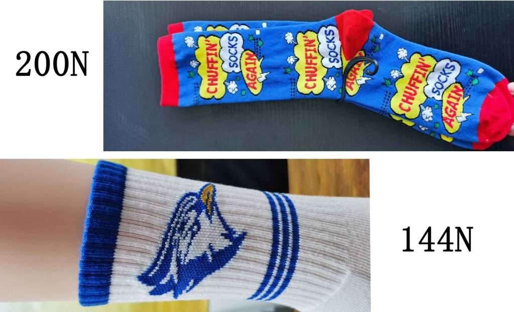 144N VS 200N Knitted Logo Socks
