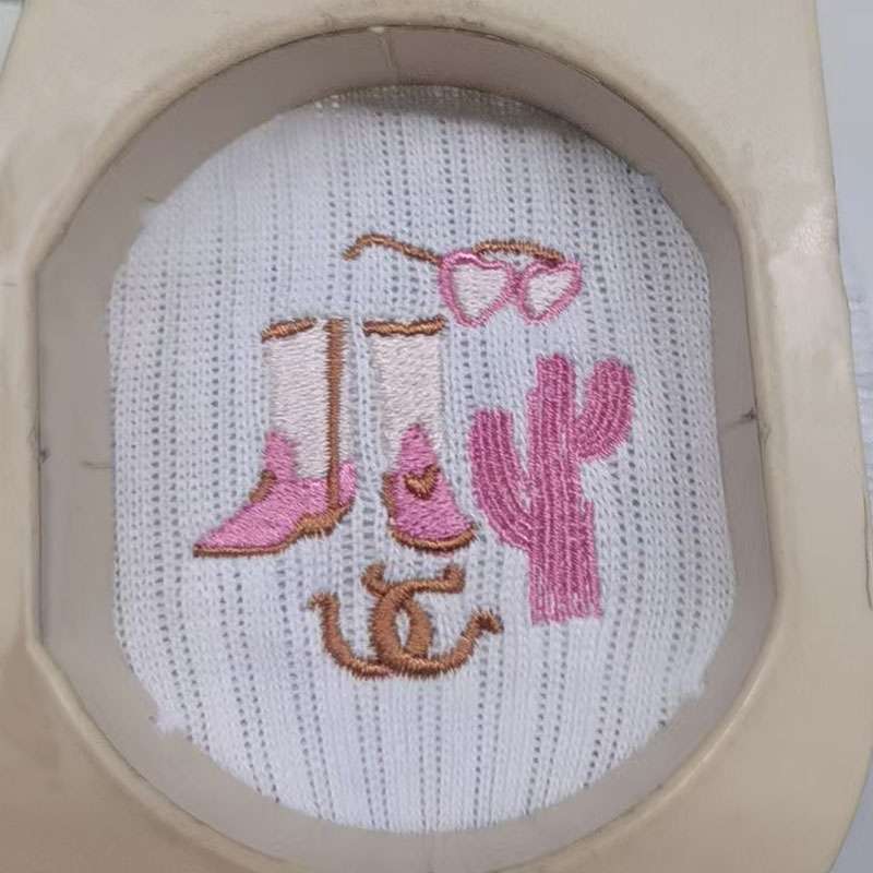 Embroidered boots and-socks