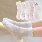 Princess Lace Bow Breathable Mesh Children's Socks