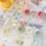 10 pairs Summer Thin Cute Female Fiberglass Socks