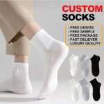 Summer Mesh Breathable Thin Cotton Men's White Quarter Socks