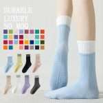 Indoor Double Ribbed Pure Cotton Boneless Pilates Socks