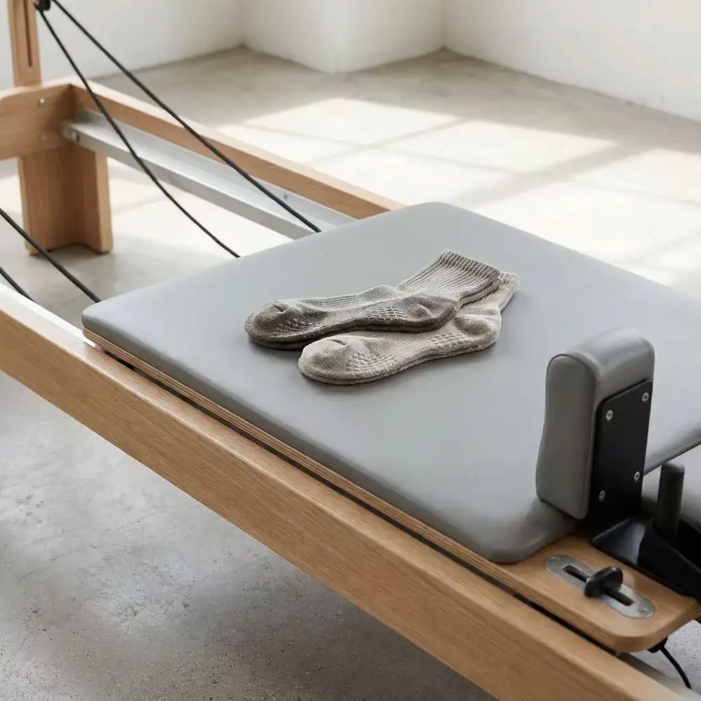 Premium Pilates Socks on Reformer
